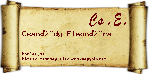 Csanády Eleonóra névjegykártya